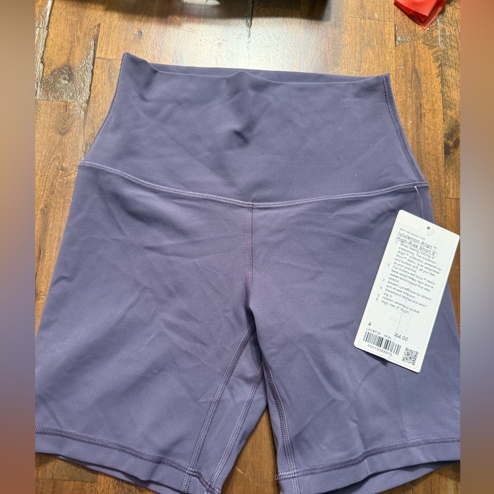Lululemon align shorts nwt nightfall purple 4